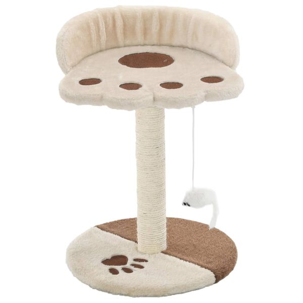 vidaXL Cat Tree with Sisal Scratching Post 40 cm Beige and Brown