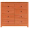 vidaXL Side Cabinet Wax Brown 100x40x90 cm Solid Wood Pine