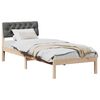 vidaXL Bed frame Brown and dark grey 80 x 200 cm Solid pine wood