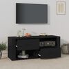 vidaXL TV Cabinet Black 100x35x40 cm Engineered Wood