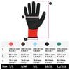 vidaXL Work Gloves 24 pcs Red and Black 8 / M Latex Coating
