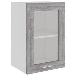 vidaXL Hanging Glass Cabinet Lyon Grey Sonoma 40x31x60 cm Engineered Wood