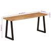 vidaXL Bench with Live Edge 105 cm Solid Wood Acacia