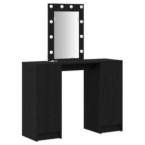vidaXL Dressing Table Black 102 x 33 x 135 cm Engineered Wood