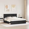 vidaXL Bed Frame with Headboard Black 180 x 200 cm Solid Pine Wood