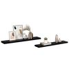 vidaXL Floating Wall Shelves 2 pcs High Gloss Black 120x23.5x3.8 cm MDF