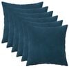 vidaXL Cushion with Pillow HEERLEN 6 pcs Blue Velvet