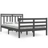 vidaXL Bed Frame without Mattress Grey 120x190 cm Small Double Solid Wood