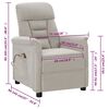 vidaXL Massage Chair Light Grey Microfiber Fabric