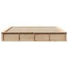vidaXL Bed Frame Brown 180 x 200 cm Solid Pine Wood