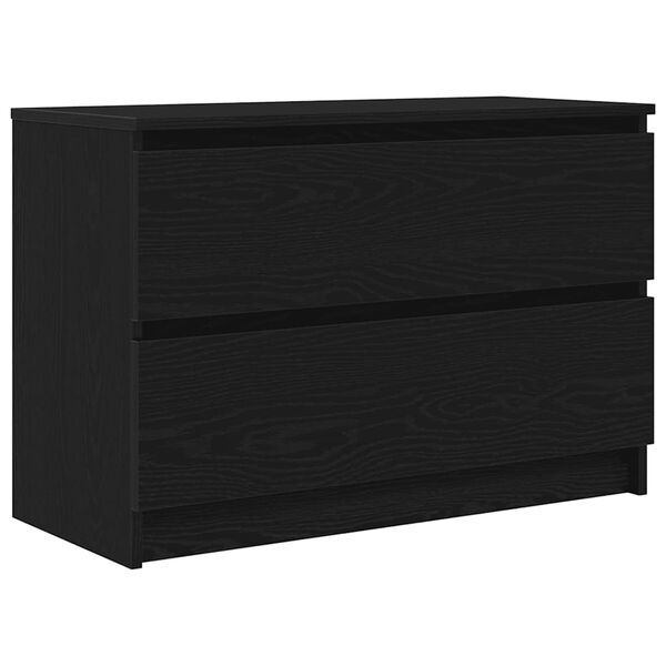vidaXL TV Cabinet Black 80x35x54 cm Engineered Wood