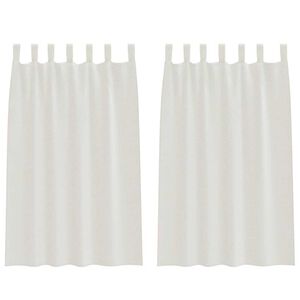 vidaXL Voile Curtain with Curtains 2 pcs Cream 175 x 140 cm Polyester