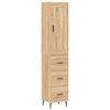 vidaXL Highboard Sonoma Oak 34,5x34x180 cm Engineered Wood