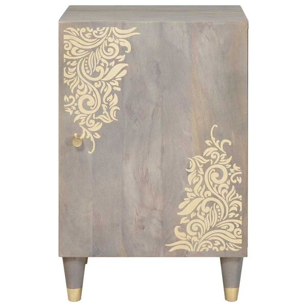 vidaXL Bathroom Cabinet Grey 38 x 33 x 58 cm Solid Mango Wood