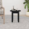 vidaXL Coffee Table Black Ø 35x35 cm Solid Wood Pine