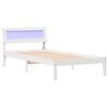 vidaXL Bed Frame with Headboard White 90 x 200 cm Solid Pine Wood