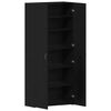 vidaXL Shoe Cabinet with Door Black 80 x 35.5 x 180 cm Engineered wood