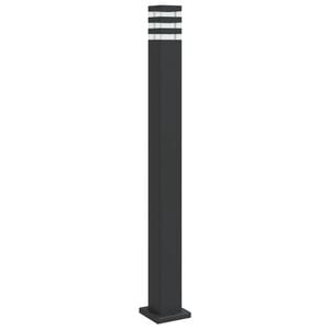 vidaXL Outdoor Floor Lamp Black 110 cm Aluminium
