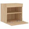vidaXL TV Wall Cabinet with LED Lights Sonoma Oak 40x30x40 cm