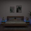 vidaXL Bedside Cabinets with LED Lights 2 pcs Sonoma Oak 40x39x48,5 cm