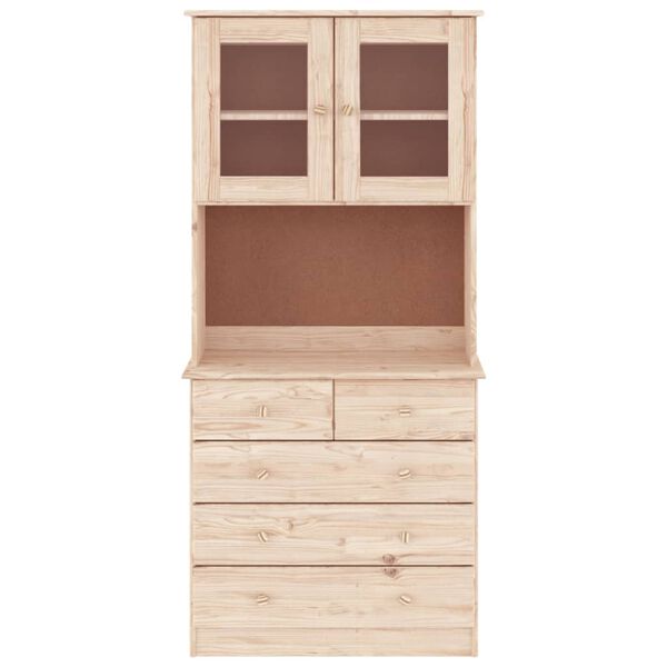 vidaXL Highboard ALTA 77x35x165 cm Solid Wood Pine