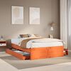 vidaXL Bed Frame without Mattress with Drawers Wax Brown 160x200 cm Solid Wood Pine
