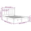 vidaXL Bed Frame without Mattress 120x190 cm Small Double Solid Wood Pine