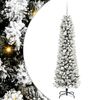 vidaXL Artificial Christmas Tree with 300 LEDs with Stand White 180 cm