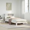 vidaXL Bookcase Bed without Mattress White 90x200cm Solid Wood Pine