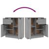 vidaXL Sideboard Grey Sonoma 60x30x70 cm Engineered Wood