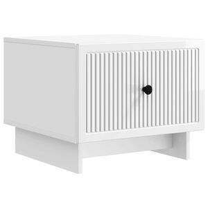 vidaXL Coffee Table High Gloss White 49 x 50 x 40 cm Engineered Wood