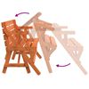 vidaXL Picnic Table with Benches Solid Wood Fir 2-in-1 Convertible