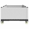 vidaXL Garden Planter with Wheels White 150x80x54 cm PP
