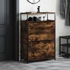 vidaXL Shoe Cabinet Smoked Oak 75x34x112 Engineered Wood