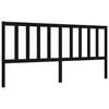 vidaXL Bed Frame without Mattress Black 200x200 cm Solid Wood Pine
