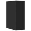 vidaXL Narrow Bathroom Cupboard with Wheels Black Engineered Wood