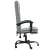 vidaXL Reclining Office Chair Light Grey Fabric