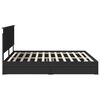 vidaXL Storage Bed with Headboard Black 200 x 200 cm Engineered Wood