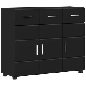 vidaXL Sideboard FLORIN 88.5 x 30.5 x 73 cm Black Engineered Wood