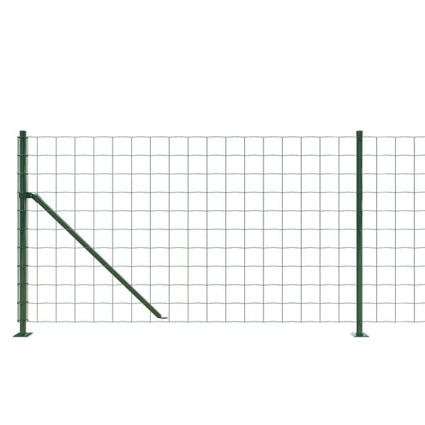 vidaXL Wire Mesh Fence with Flange Green 1.1x10 m
