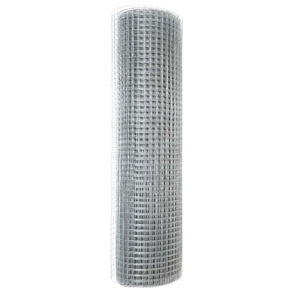 vidaXL Welded Wire Fence Silver 0.4 x 50 m Steel