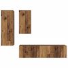 vidaXL TV Cabinet Set Wall-mounted 4 pcs Old Wood Engineered Wood