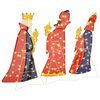 vidaXL 3 Wise Men Christmas Lighting 3 pcs Warm White 105 cm Fabric