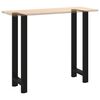 vidaXL Bar Table Legs Black 2 pcs 40x(110-111) cm Steel