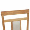 vidaXL Dining Chair 2 pcs Natural Solid Rubber Wood
