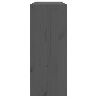 vidaXL Wine Cabinet Grey 62x25x62 cm Solid Wood Pine