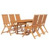 vidaXL 7 Piece Garden Dining Set Solid Wood Acacia