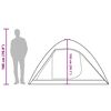 vidaXL Camping Tent Dome 4-Person Grey Waterproof