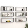 vidaXL Wall Cube Shelf 6 pcs Concrete Grey 80x15x26.5 cm Engineered Wood