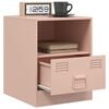 vidaXL Bedside Cabinets 2pcs Pink 34.5x39x44 cm Steel